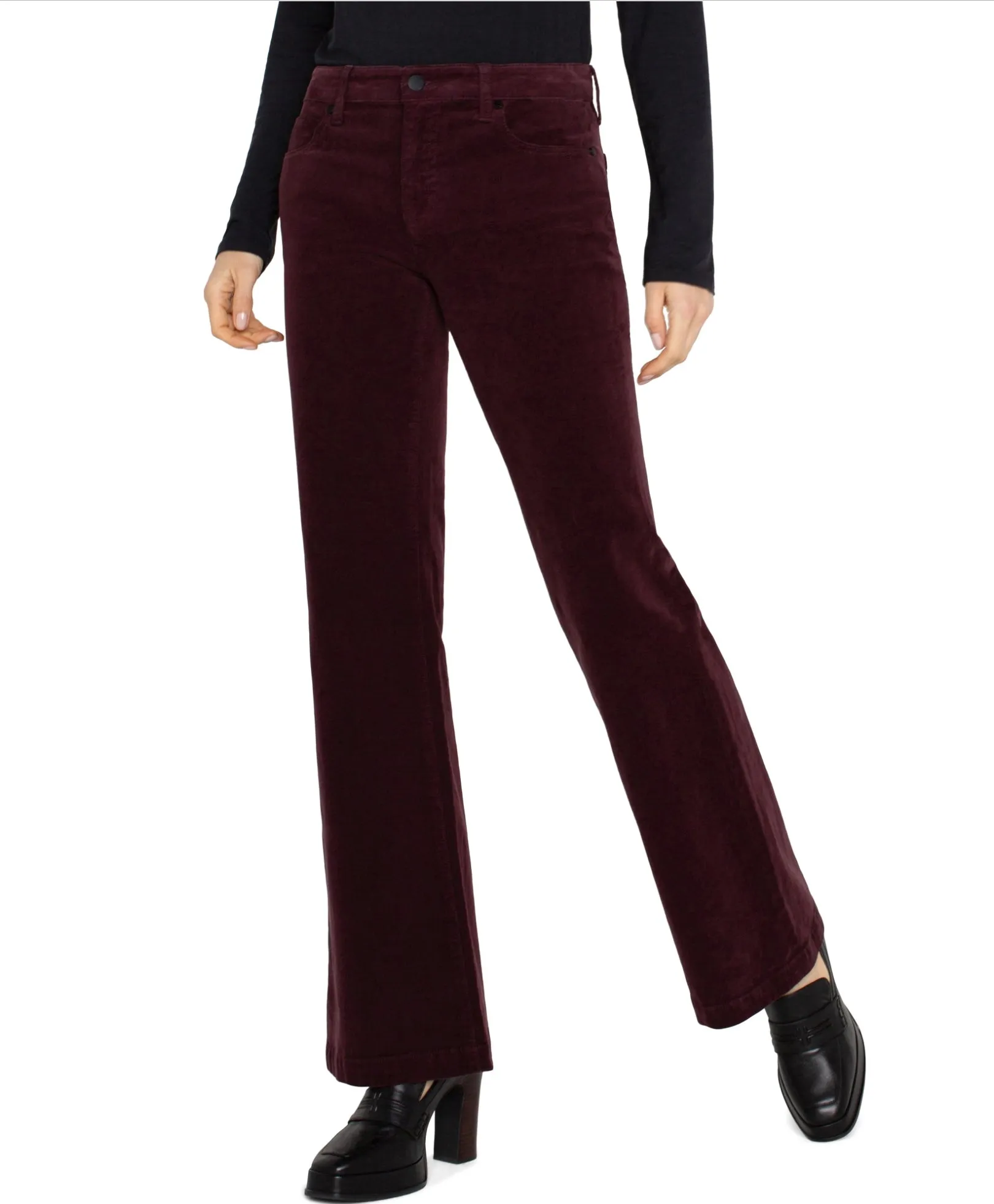Liverpool: Corduroy Hannah Flarae Jeans in Blackberry LM4656CD7