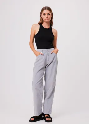 Shelby Attention Long Organic Corduroy Wide Leg Pants in Grey